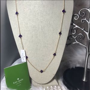 Kate Spade purple and gold Spade long necklace